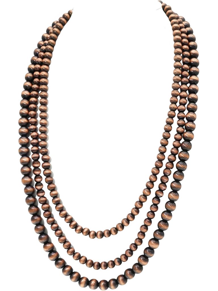 Created Navajo Pearl Necklace For Women Multi Strand Turquoise Choker Western Je